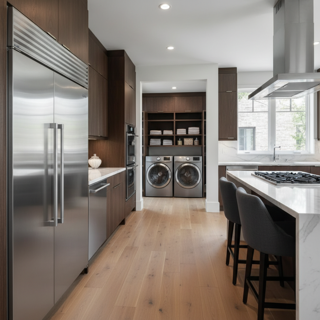 Premium household appliances in a luxury home